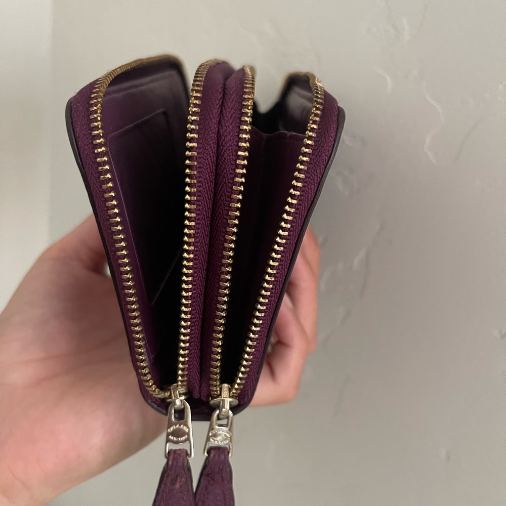 Coach Burgundy and Pink Floral Wallet - Picture 8 of 10
